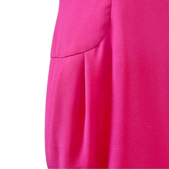 Vtg 80s Morton Myles Sequined Puff Sleeve Cocktail Dress Magenta Pink Size 12P - Picture 6 of 8